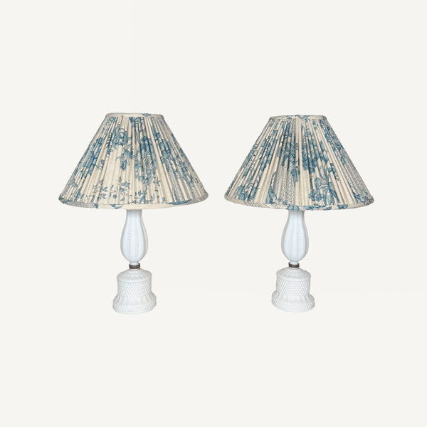 VINTAGE HOBNAIL GLASS LAMPS