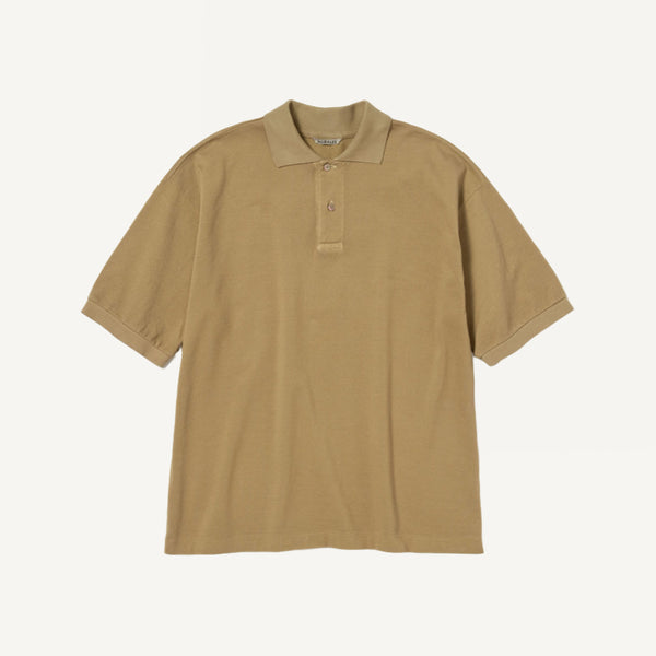 AURALEE PIMA COTTON HEAVY PIQUE POLO