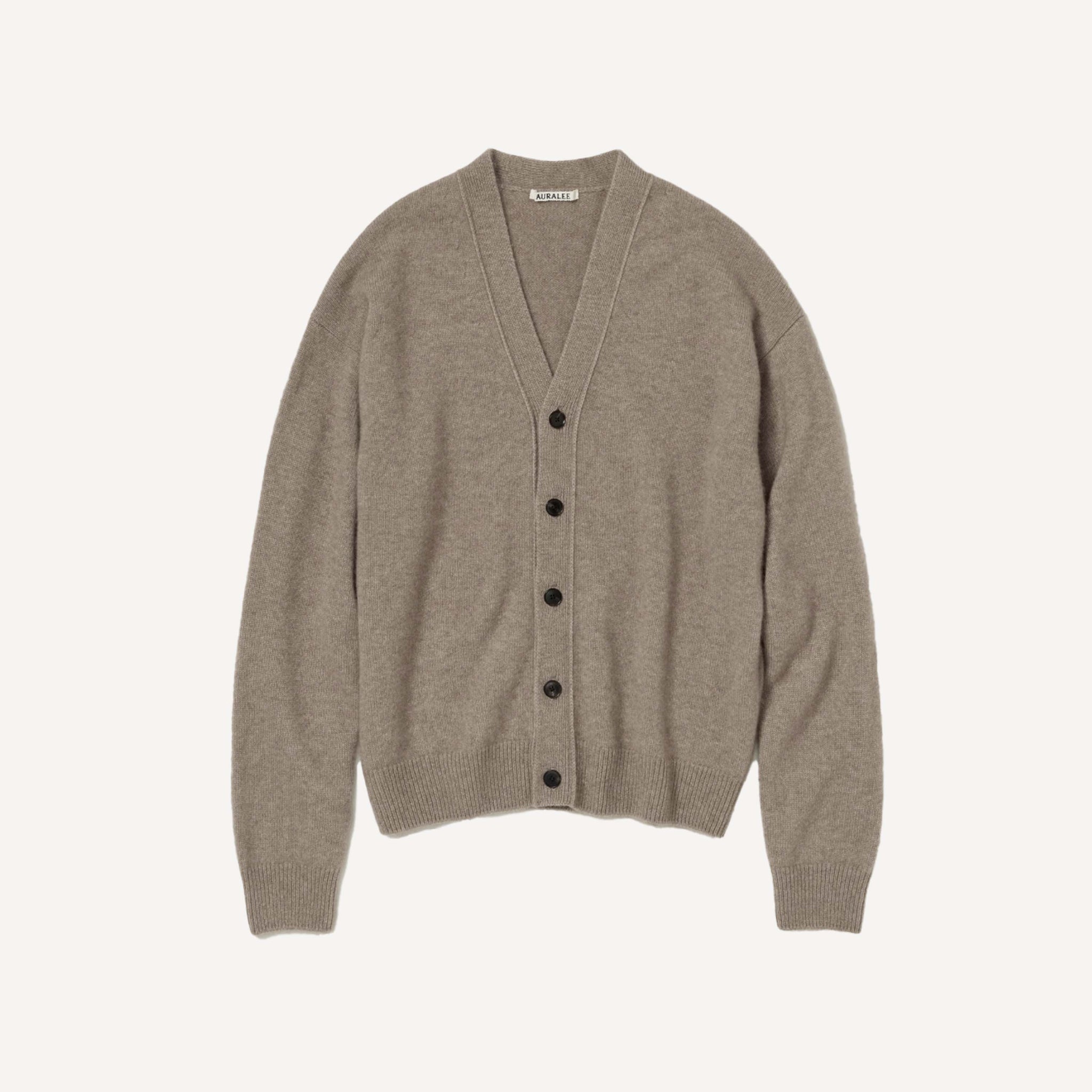 AURALEE BABY CASHMERE CARDIGAN SWEATER