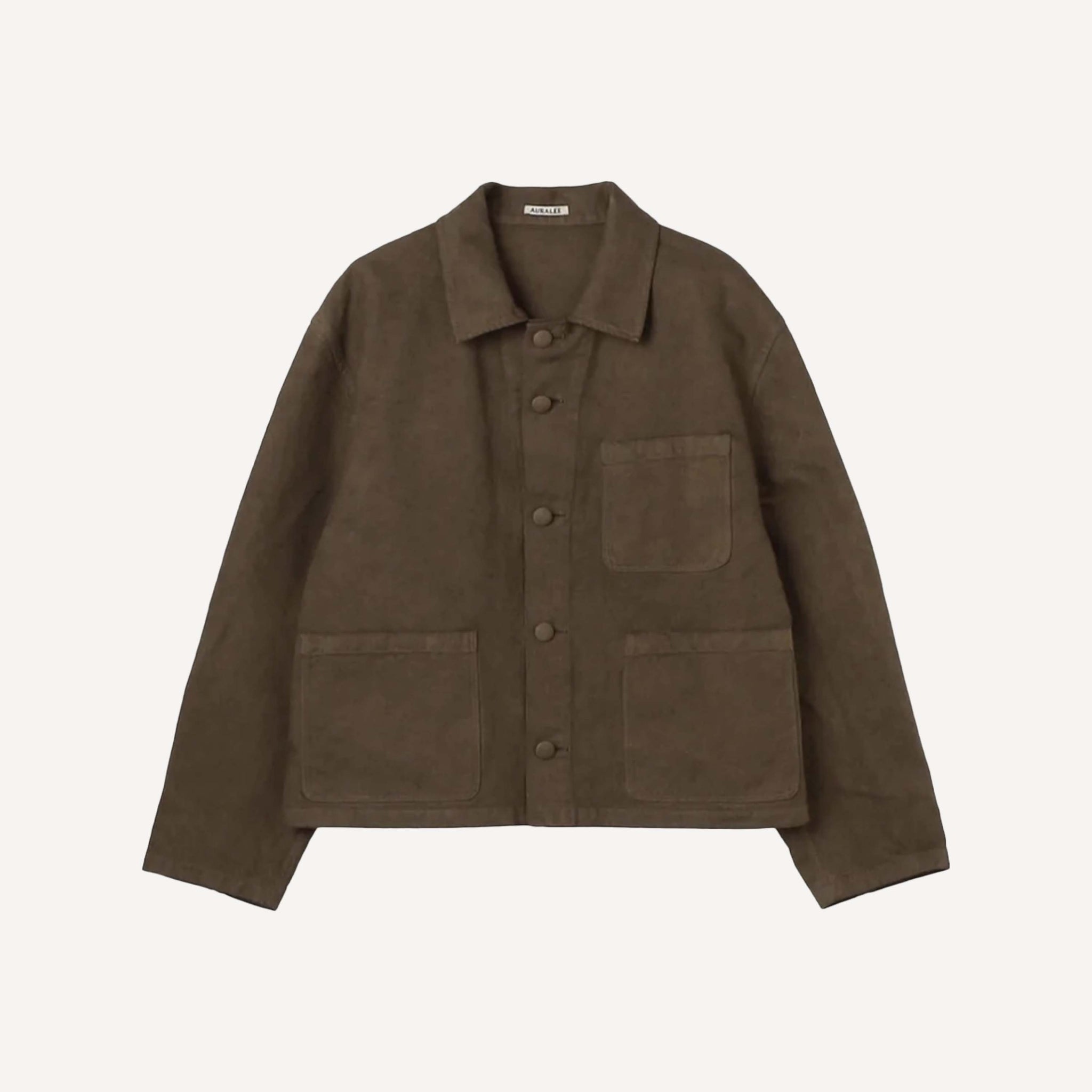 AURALEE GARMENT-DYED HEAVY TWILL WORK JACKET