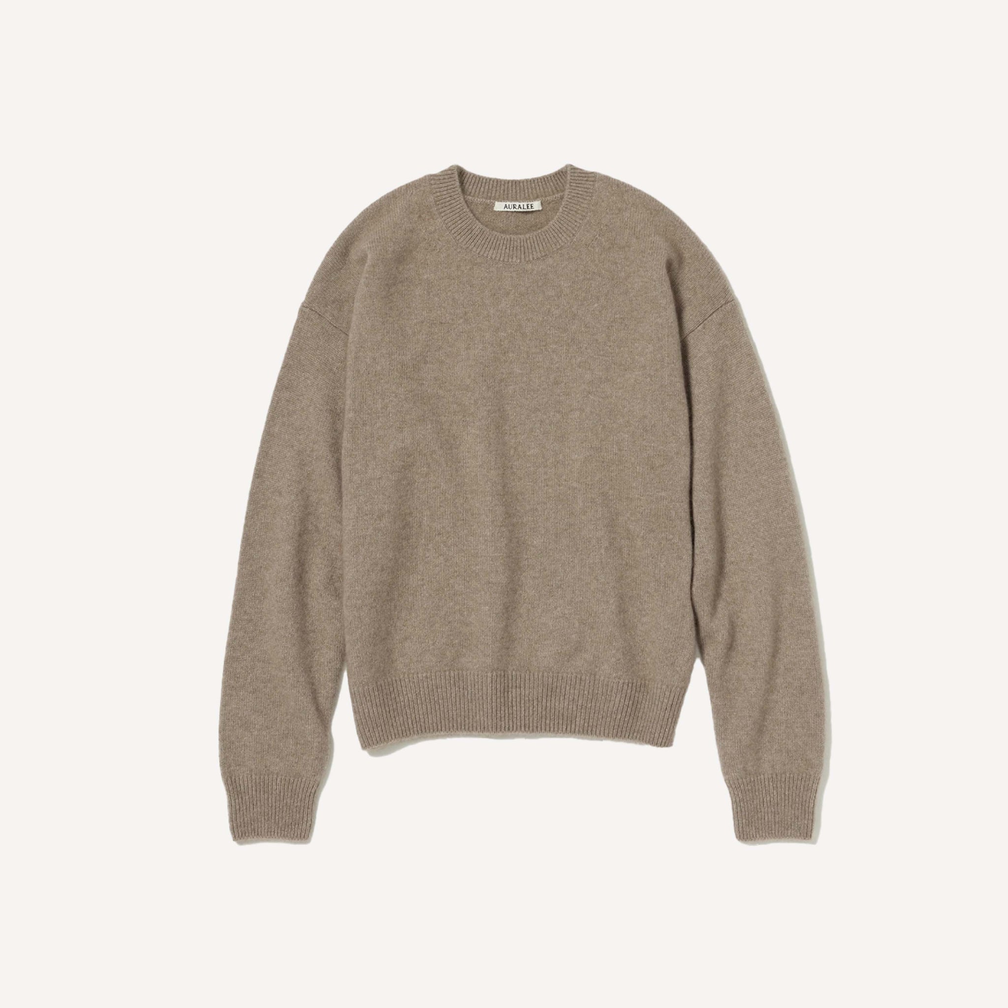 AURALEE BABY CASHMERE PULLOVER SWEATER