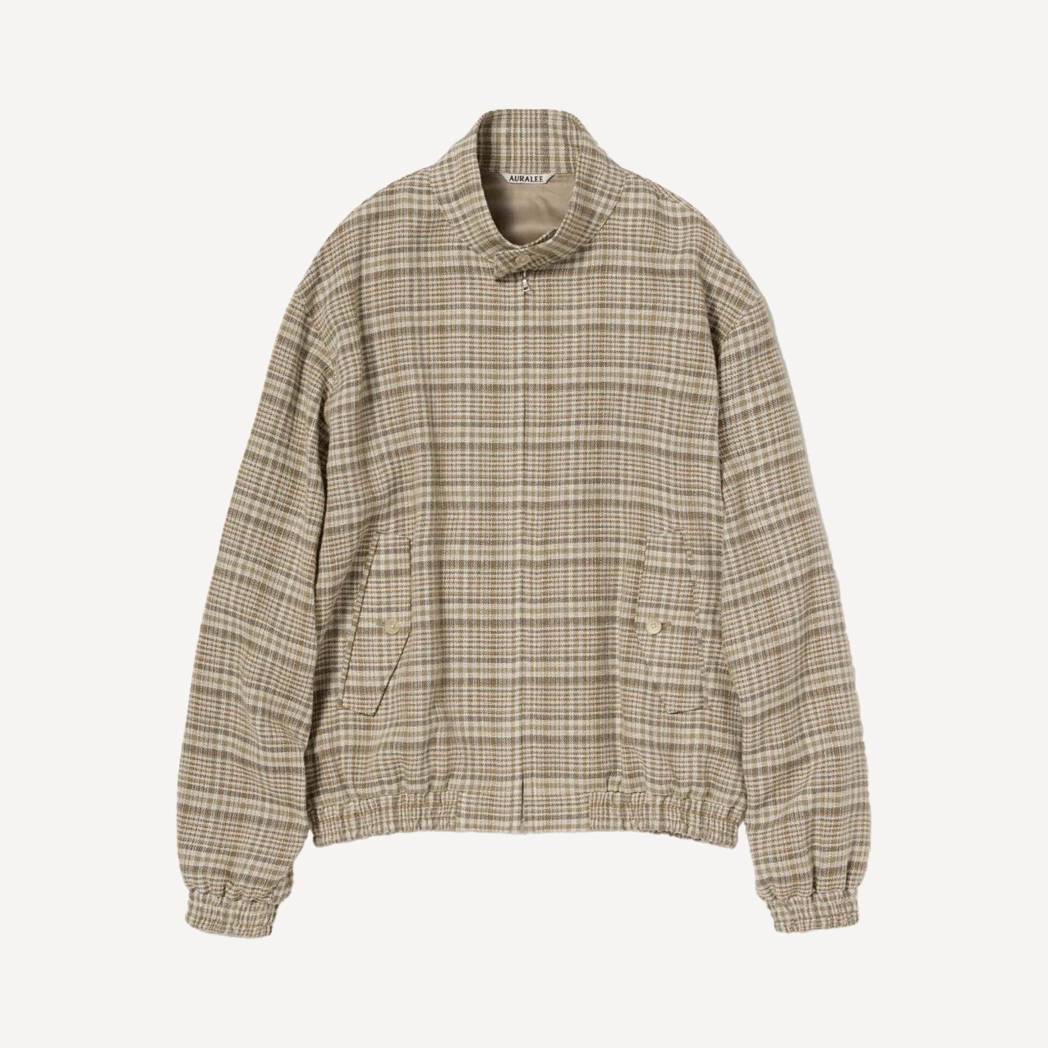 AURALEE SUMMER TWEED BLOUSON JACKET