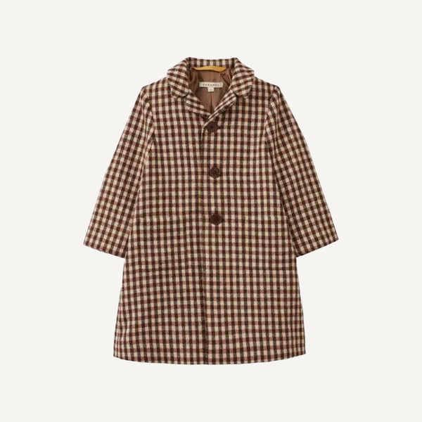 CARAMEL CHECKED COAT