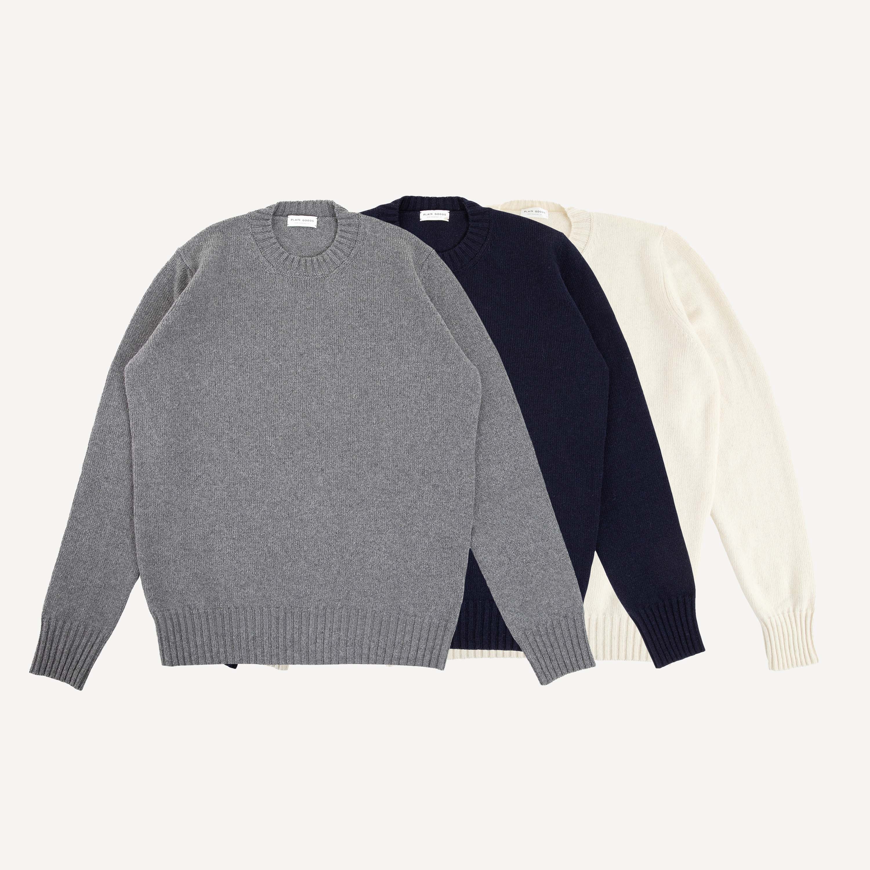 plain crew neck sweater
