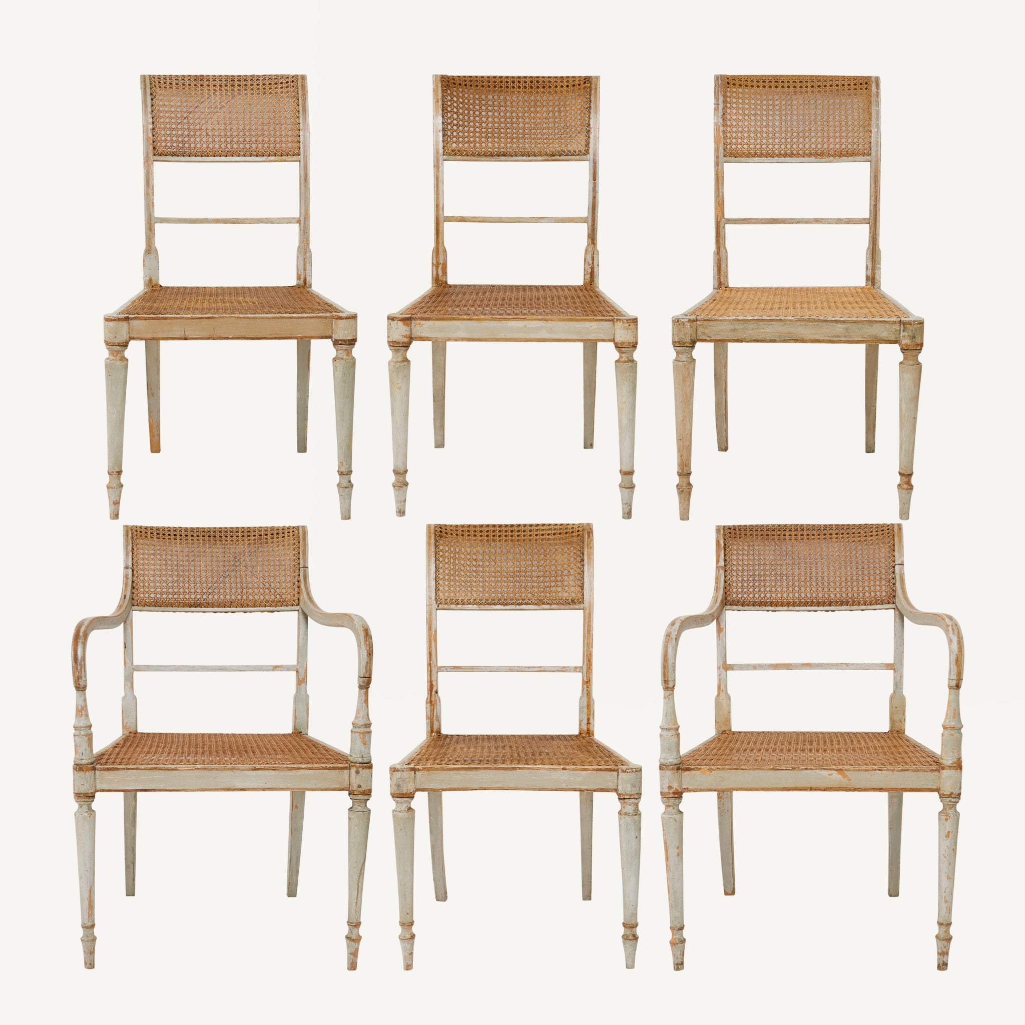 ANTIQUE PAINTED GEORGIAN DINING CHAIRS