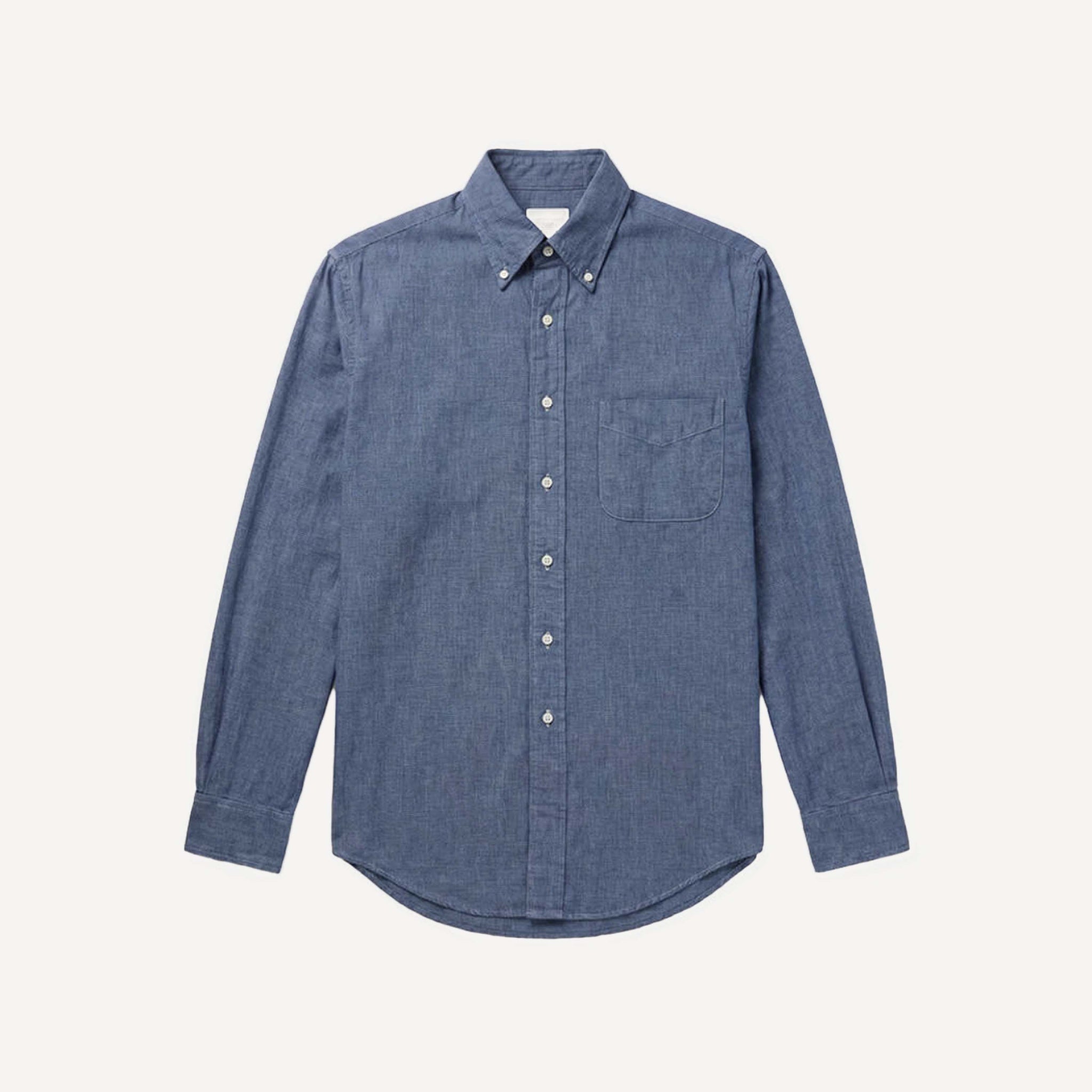 ORSLOW CHECKED CHAMBRAY SHIRT