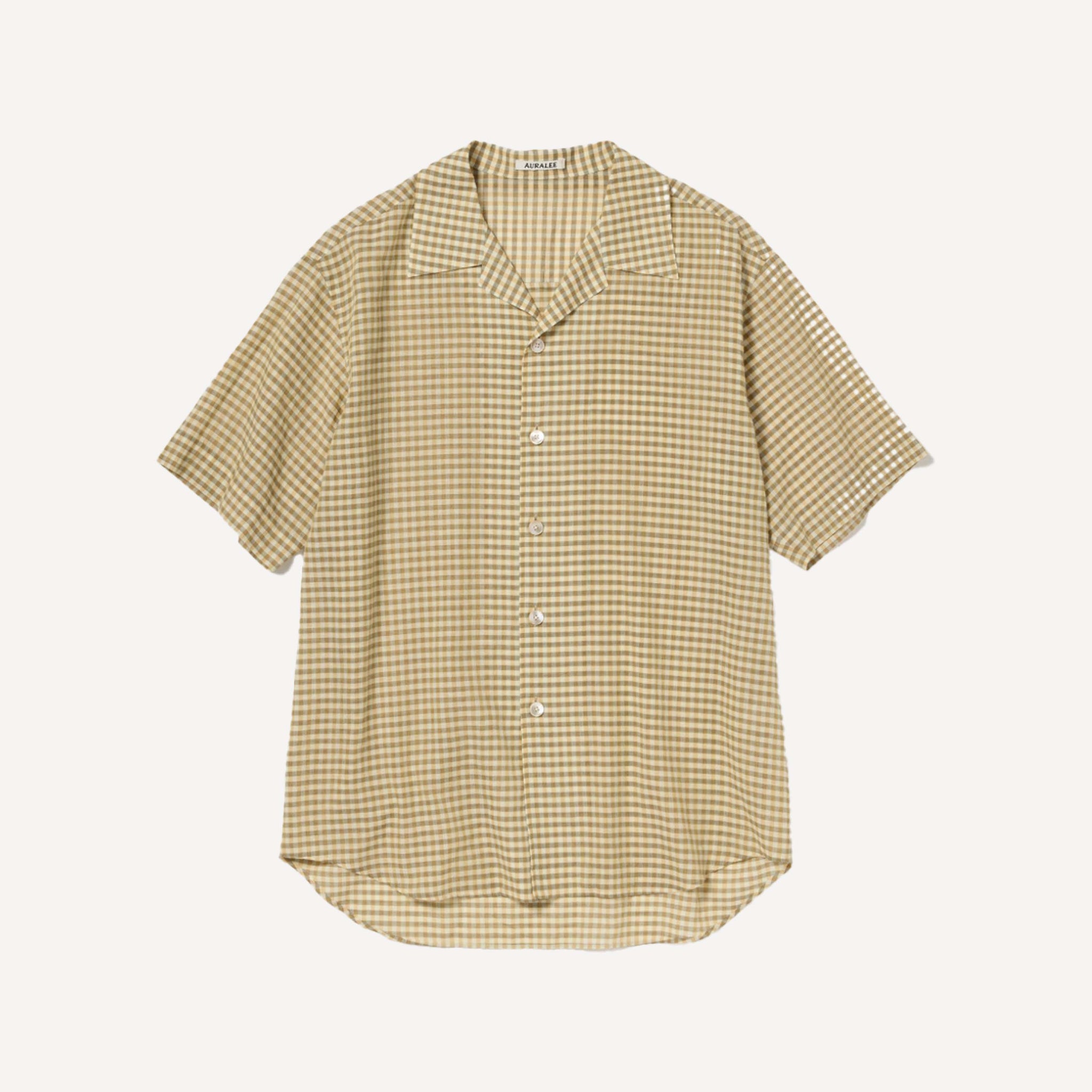 AURALEE AIRY COTTON HALF SLEEVED SHIRT