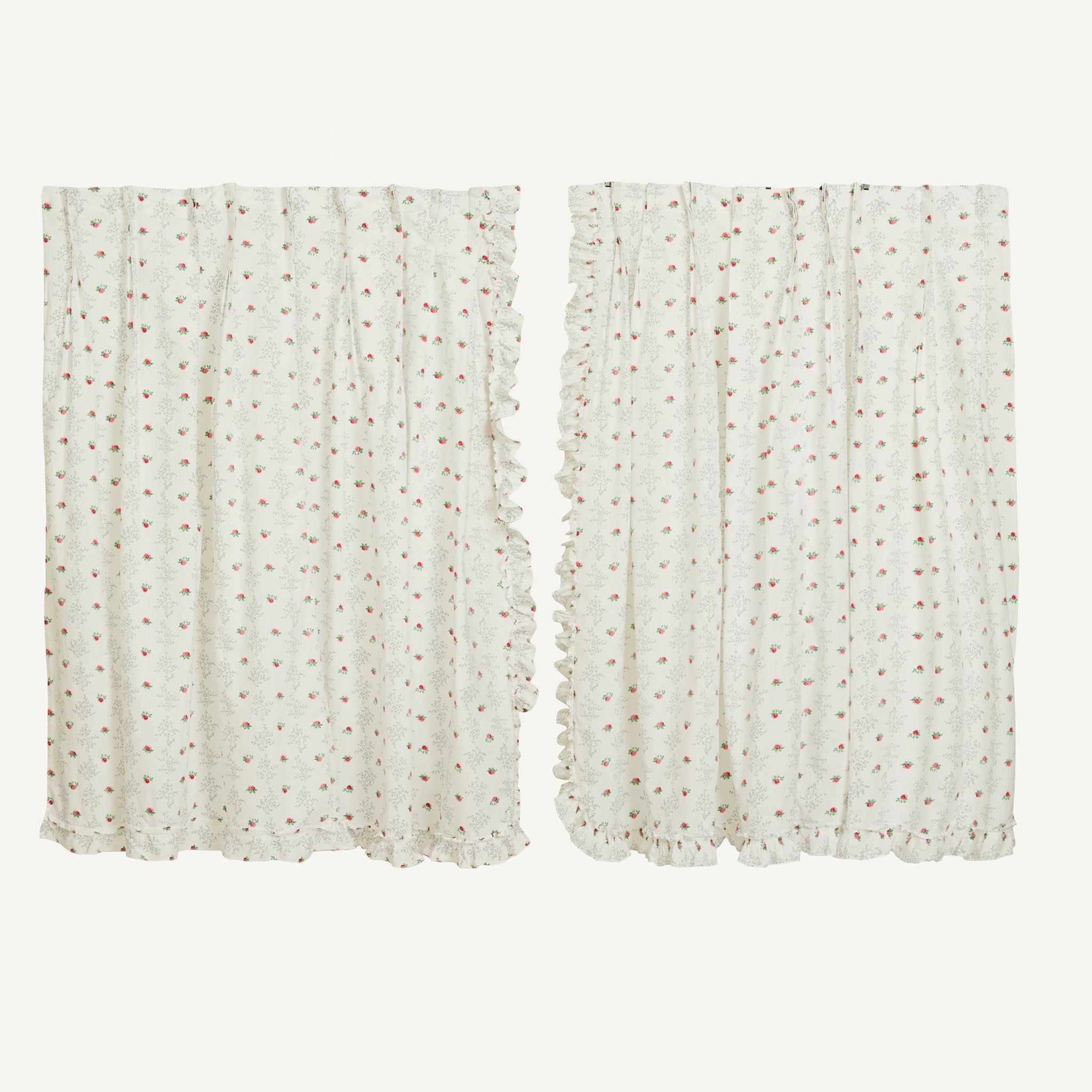 VINTAGE FLORAL COTTON CURTAINS