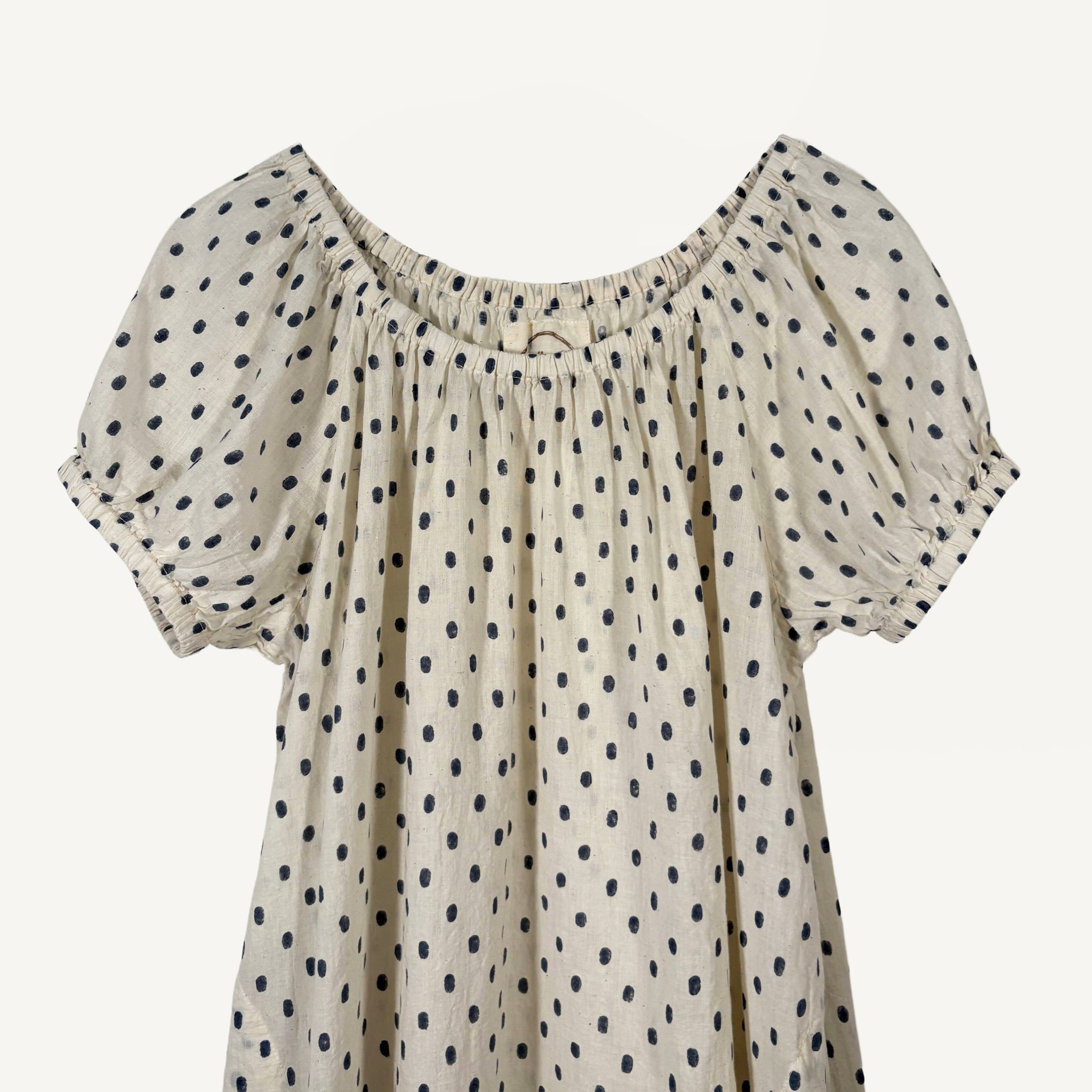 DOT BLOCK PRINT DRESS