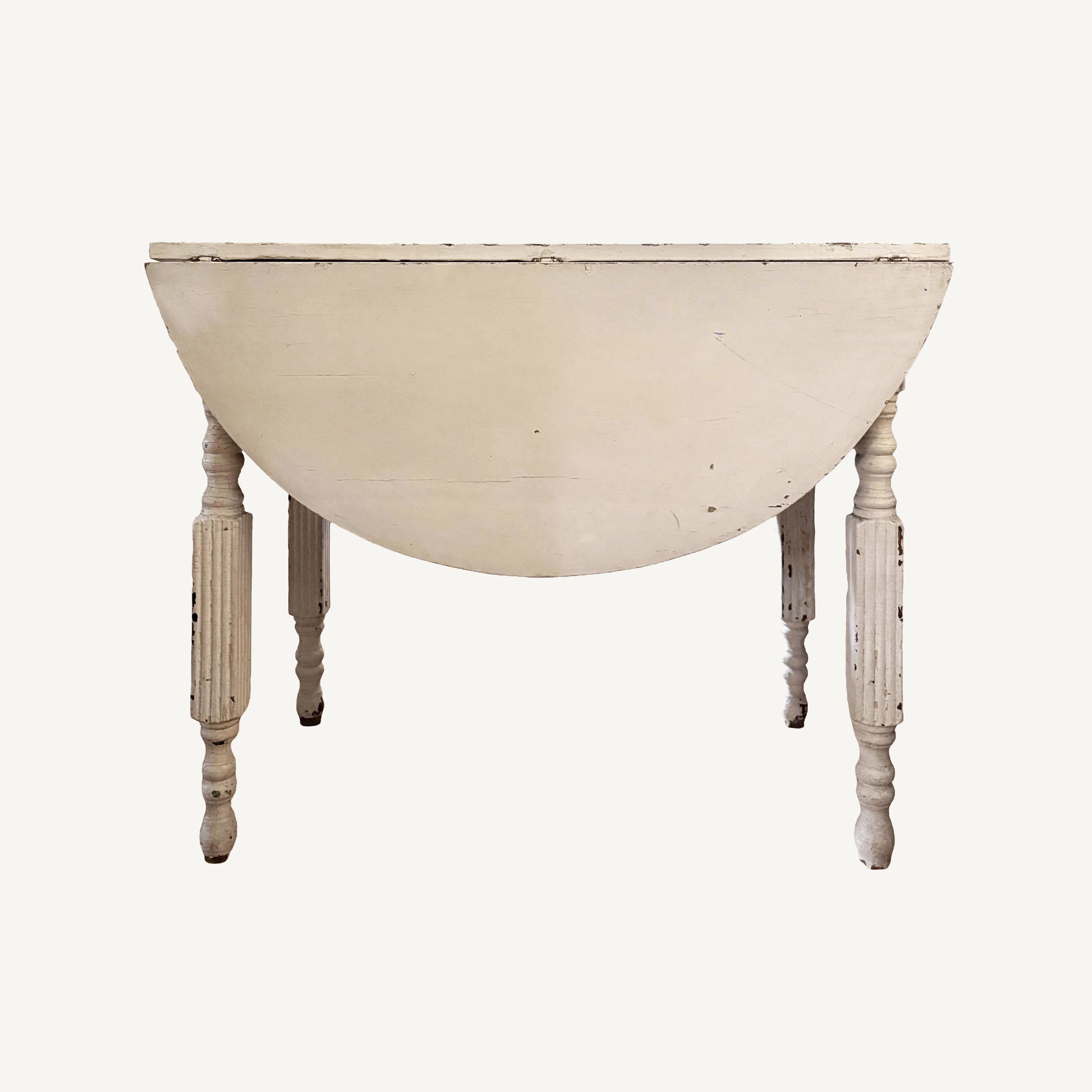 ANTIQUE PAINTED DROP LEAF TABLE