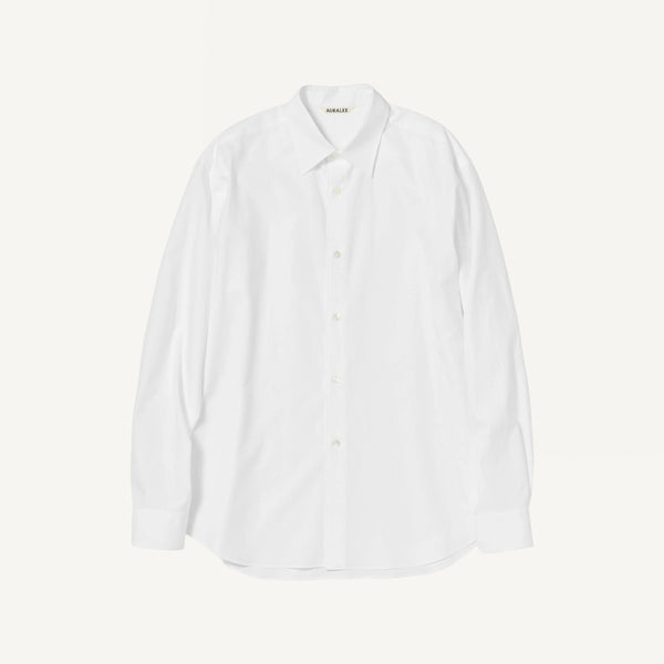 AURALEE WASHED FINX TWILL SLEEVE SHIRT