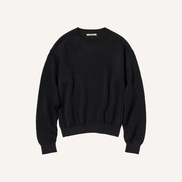 AURALEE FINX RIB KNIT SWEATER