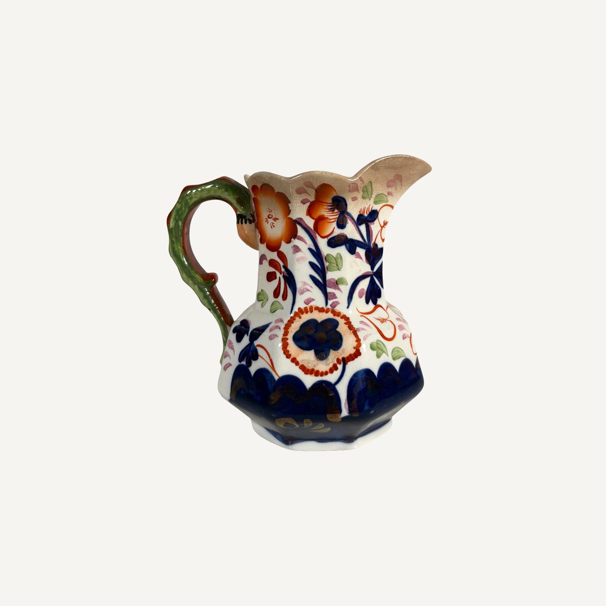 ANTIQUE GAUDY WELSH PITCHER