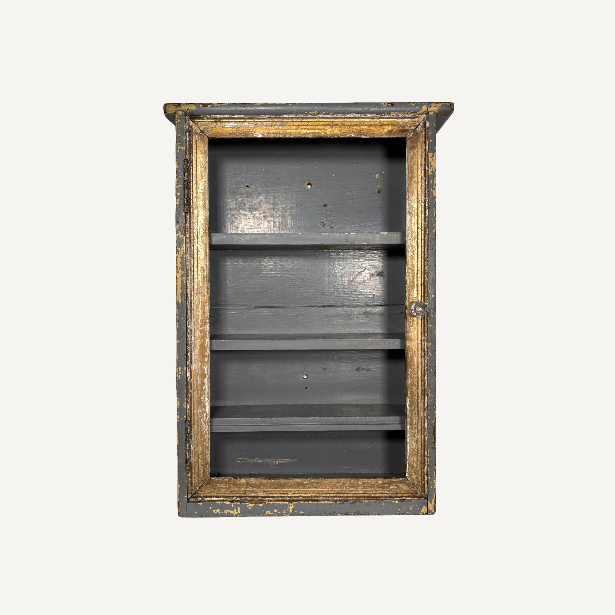 ANTIQUE PAINTED WALL CABINET