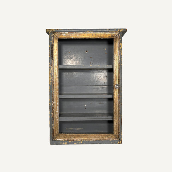 ANTIQUE PAINTED WALL CABINET