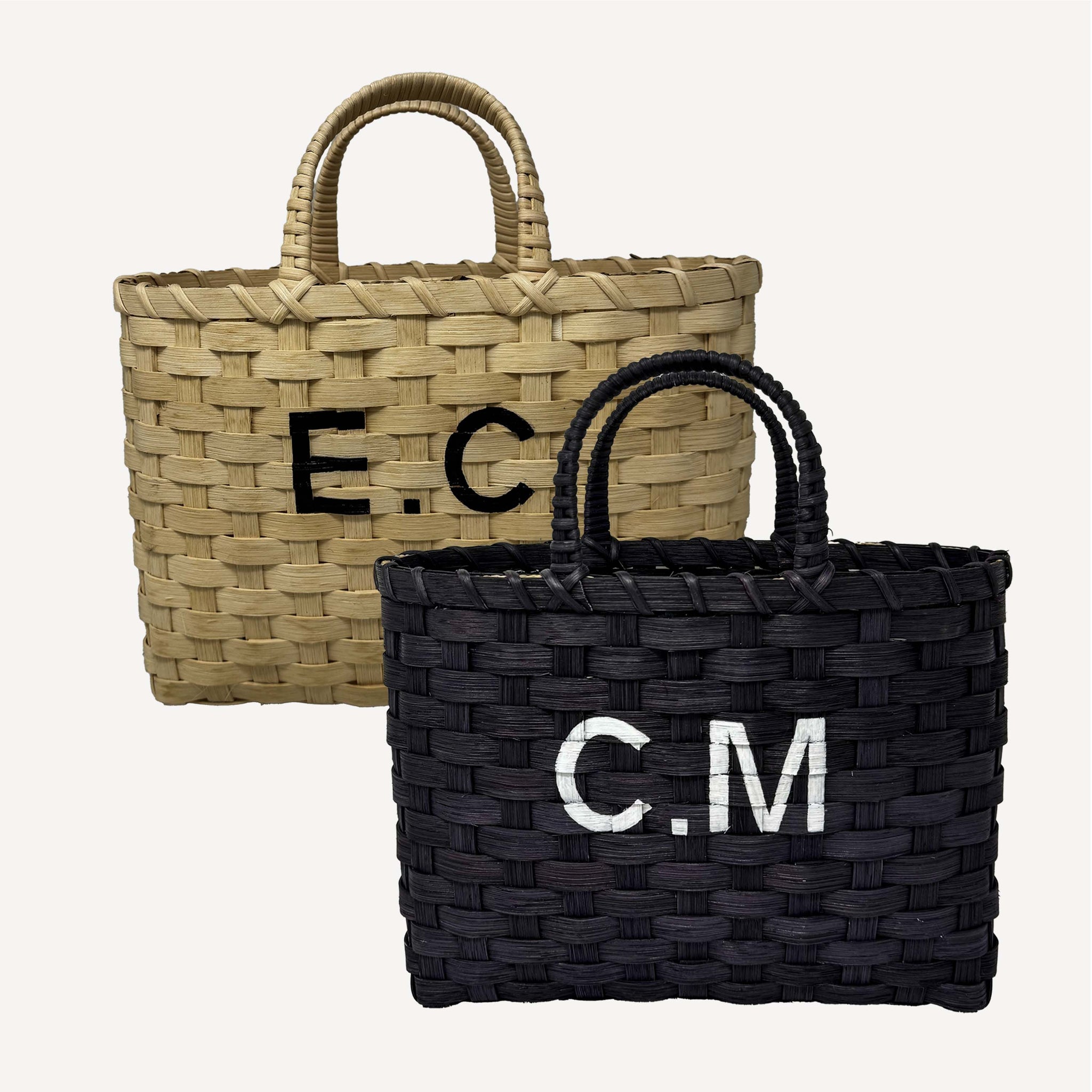 UNDERWATER WEAVING MONOGRAMMED LARGE TOTE