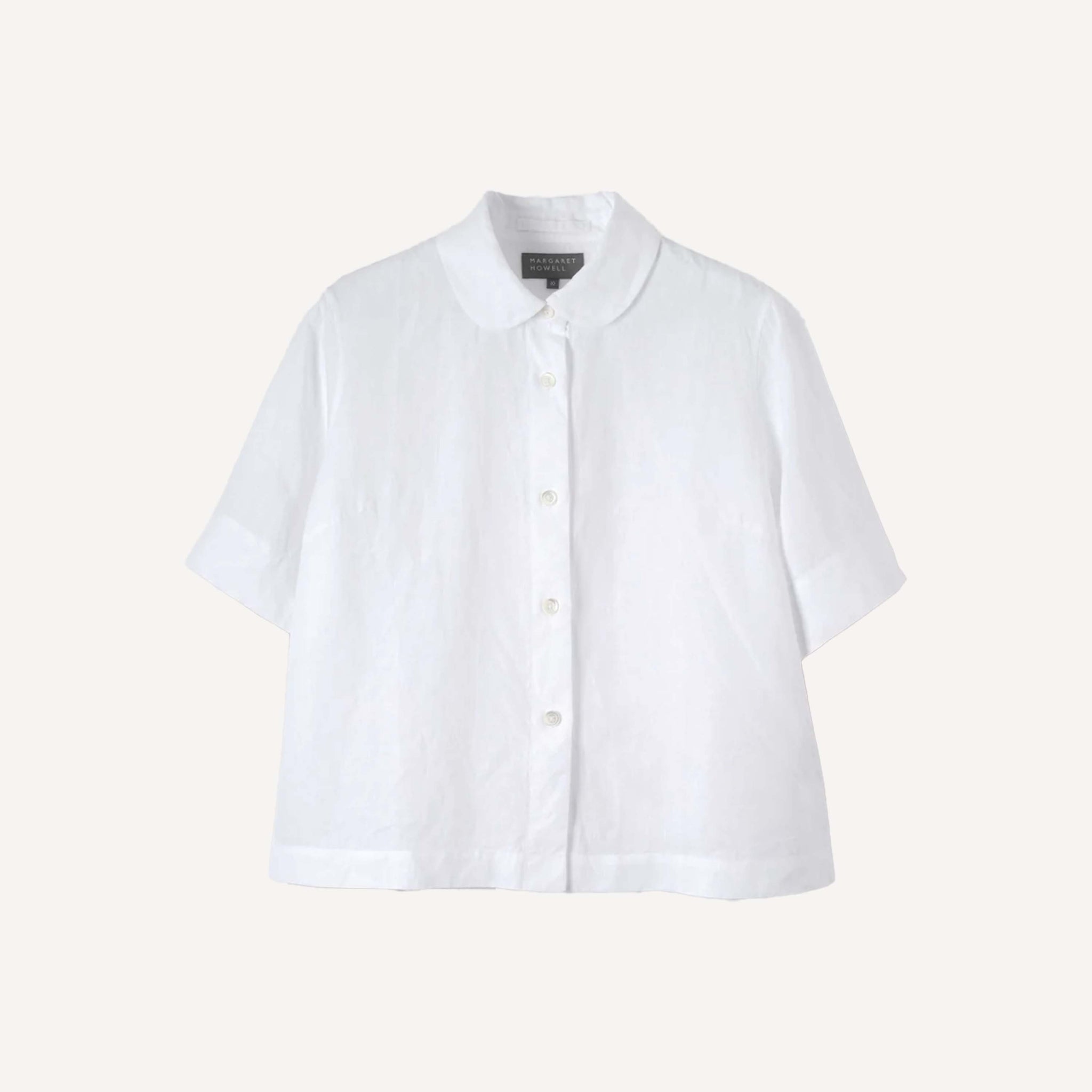 MARGARET HOWELL ROUND COLLAR SHIRT