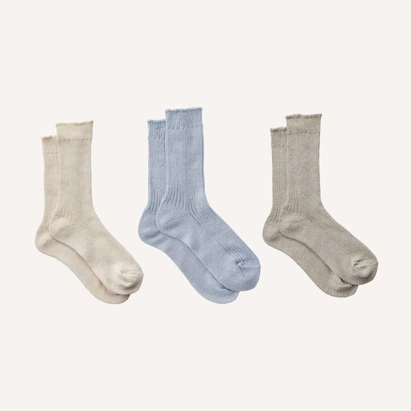 LINEN CREW SOCKS