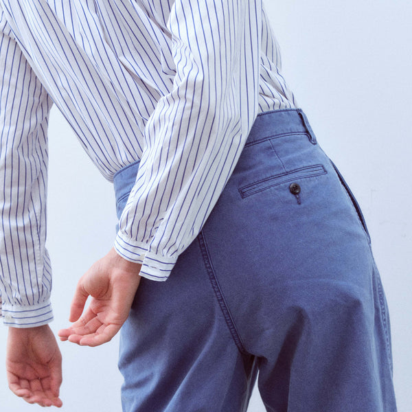 PLAIN GOODS ROUND COLLAR SHIRT