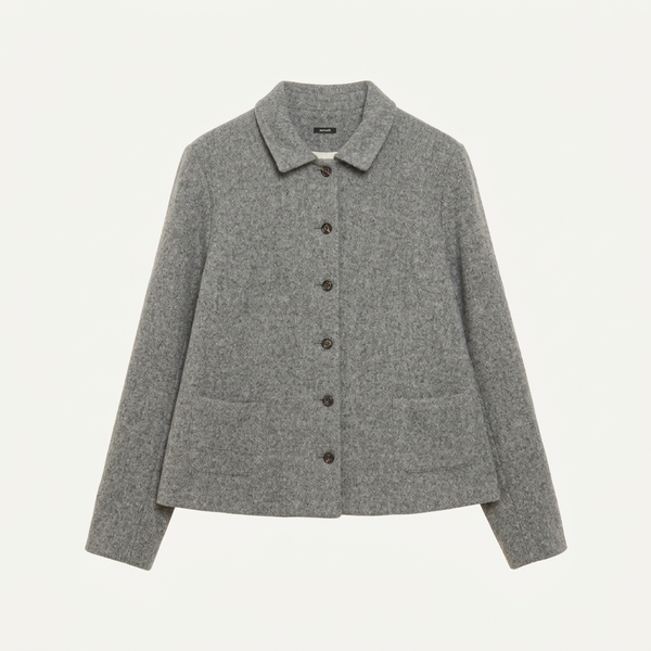 APUNTOB BRUSHED WOOL A-LINE JACKET