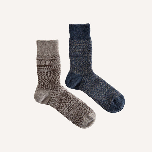 NISHIGUCHI KUTSUSHITA WOOL JACQUARD SOCKS