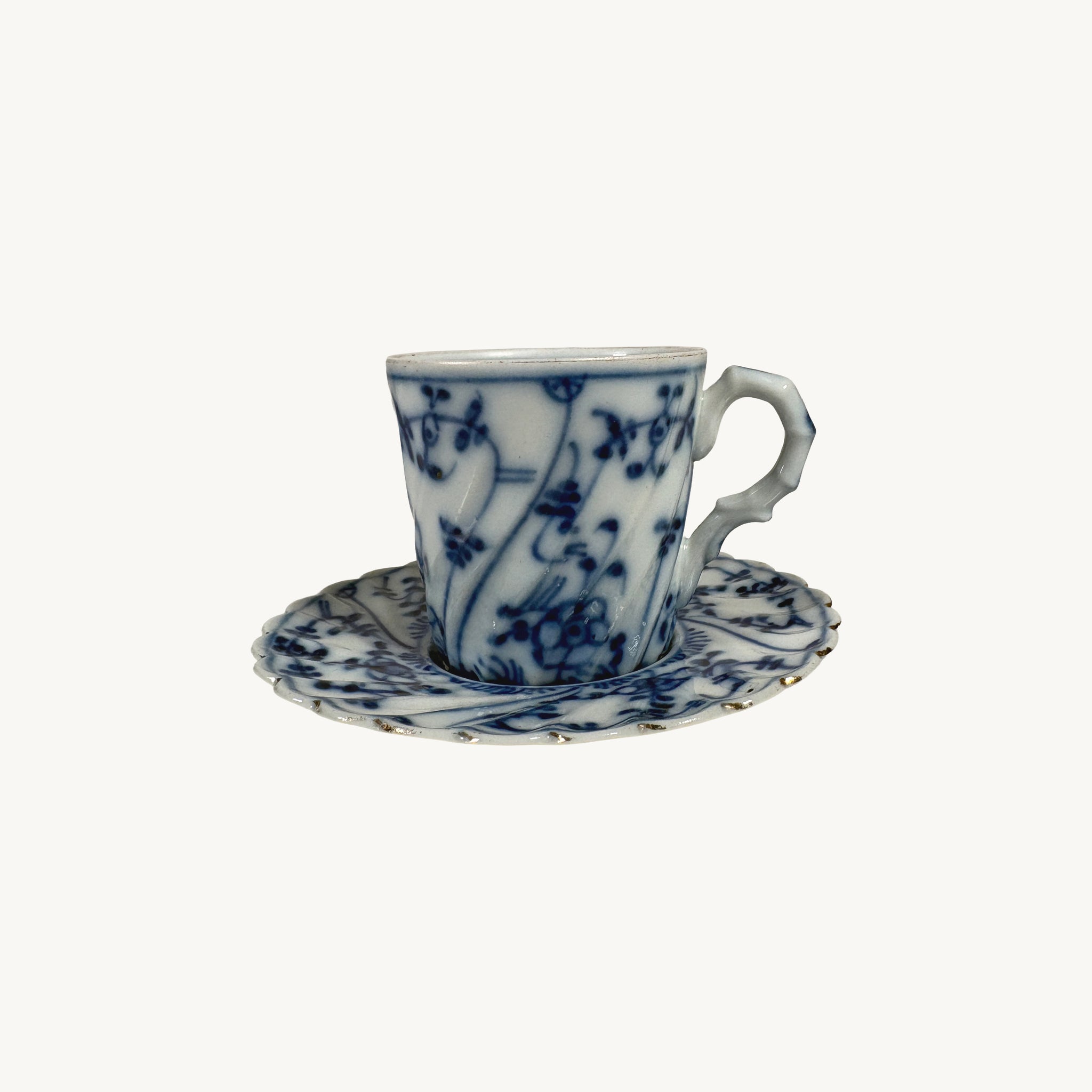 ANTIQUE DEMITASSE CUP & SAUCER
