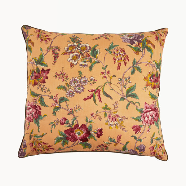 ANTIQUE FLORAL FABRIC PILLOW
