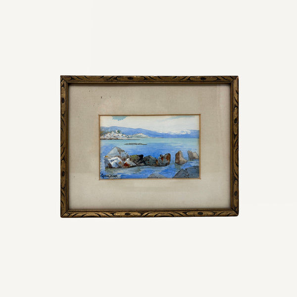 VINTAGE FRAMED SEASCAPE