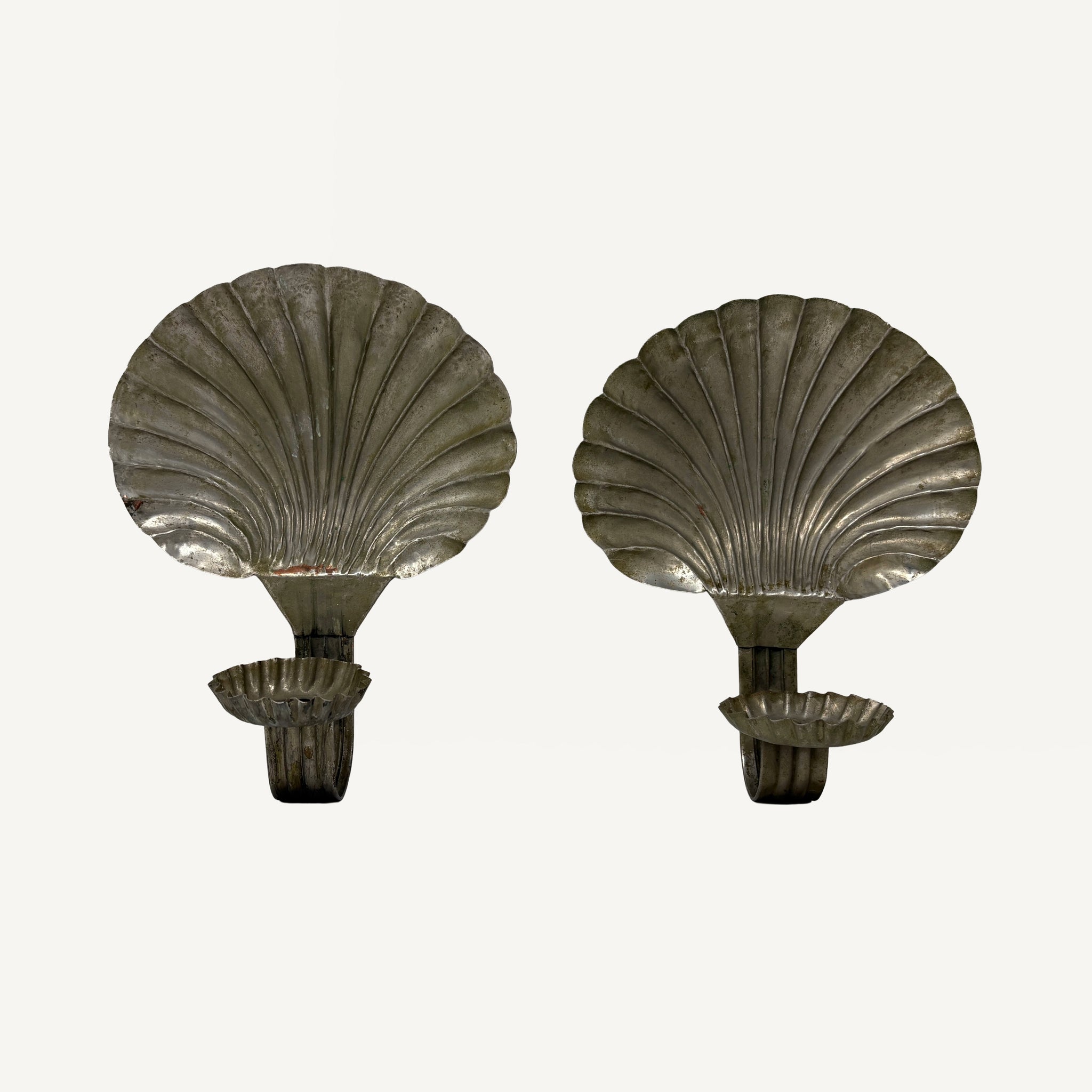 ANTIQUE TIN CANDLE SCONCES