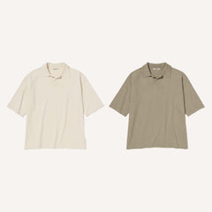 AURALEE TUSSAH SILK KNIT SKIPPER POLO – PLAIN GOODS