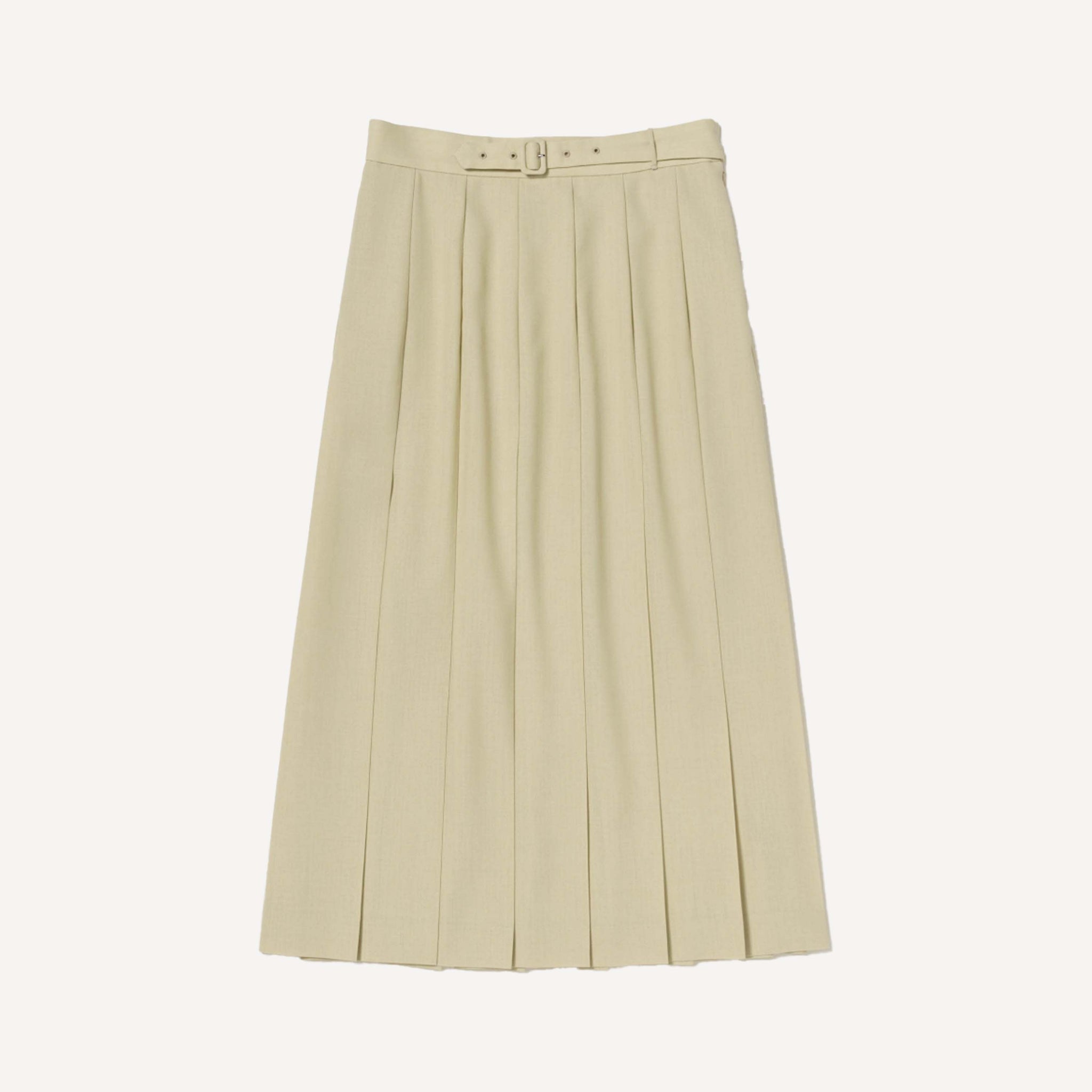 AURALEE HOPSACK PLEATED SKIRT
