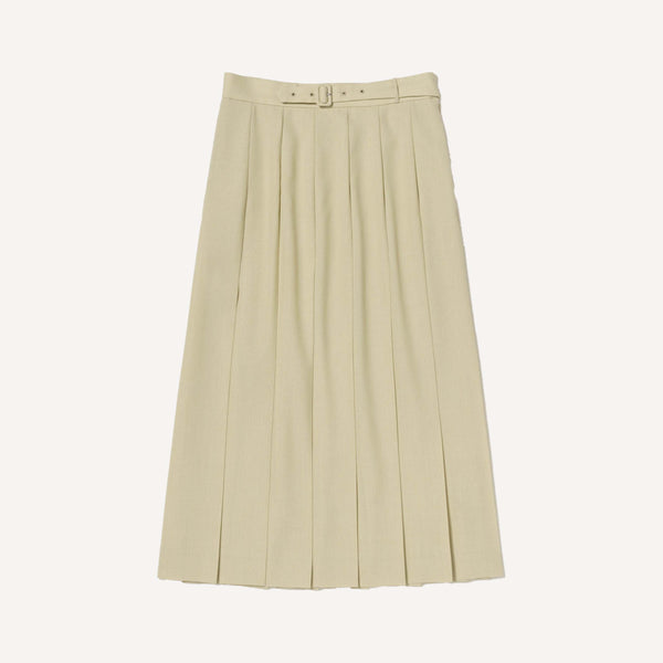 AURALEE HOPSACK PLEATED SKIRT