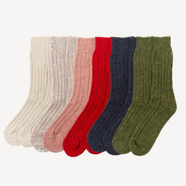PLAIN GOODS DONEGAL WOOL SOCKS