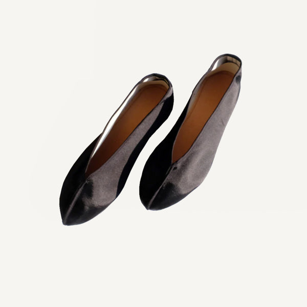 THEATER SHOES - BLACK SATIN