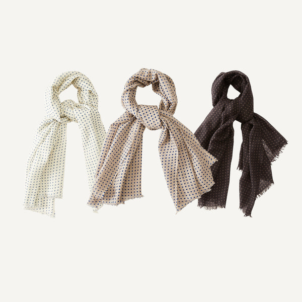 MAKIE POLKA DOT CASHMERE SCARF