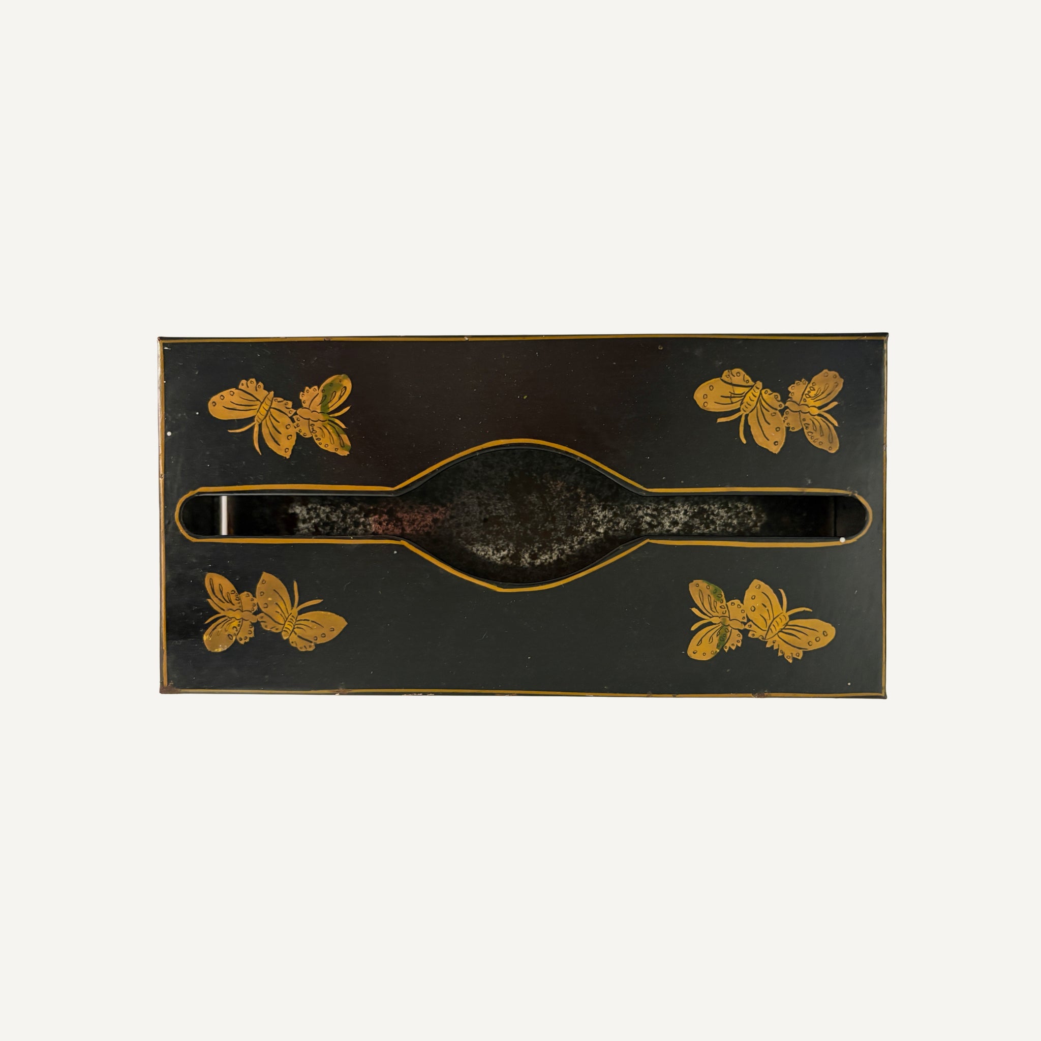 ANTIQUE TOLE TISSUE BOX