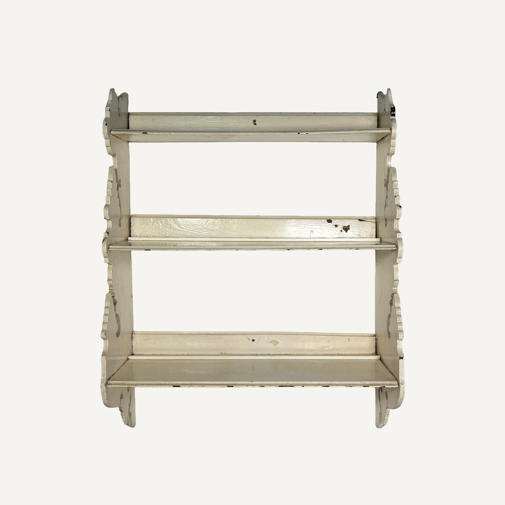 ANTIQUE PAINTED WALL SHELVES