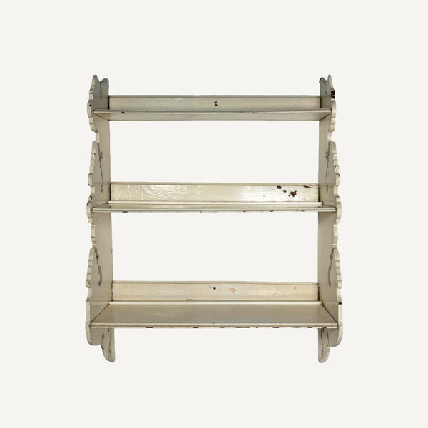 ANTIQUE PAINTED WALL SHELVES