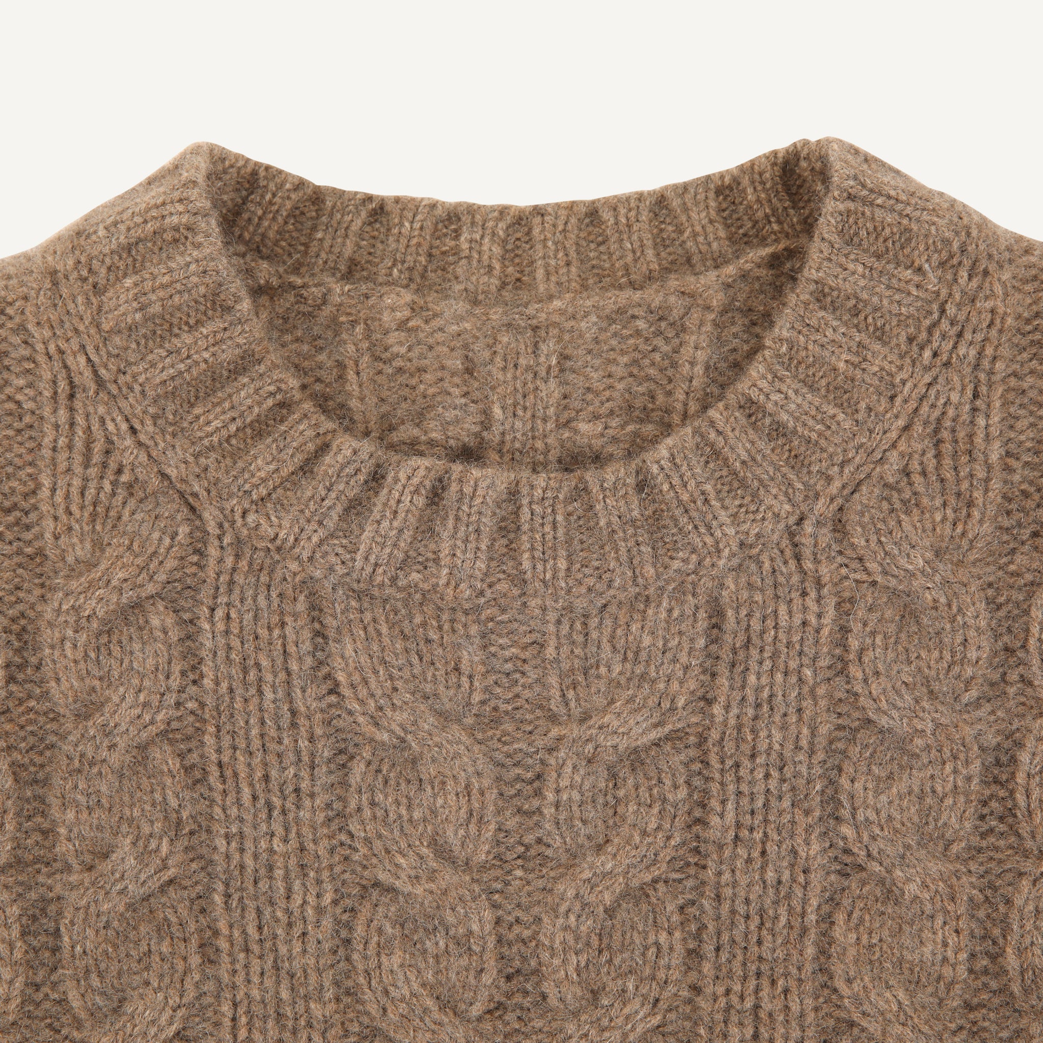 VINTAGE CASHMERE CABLE KNIT SWEATER