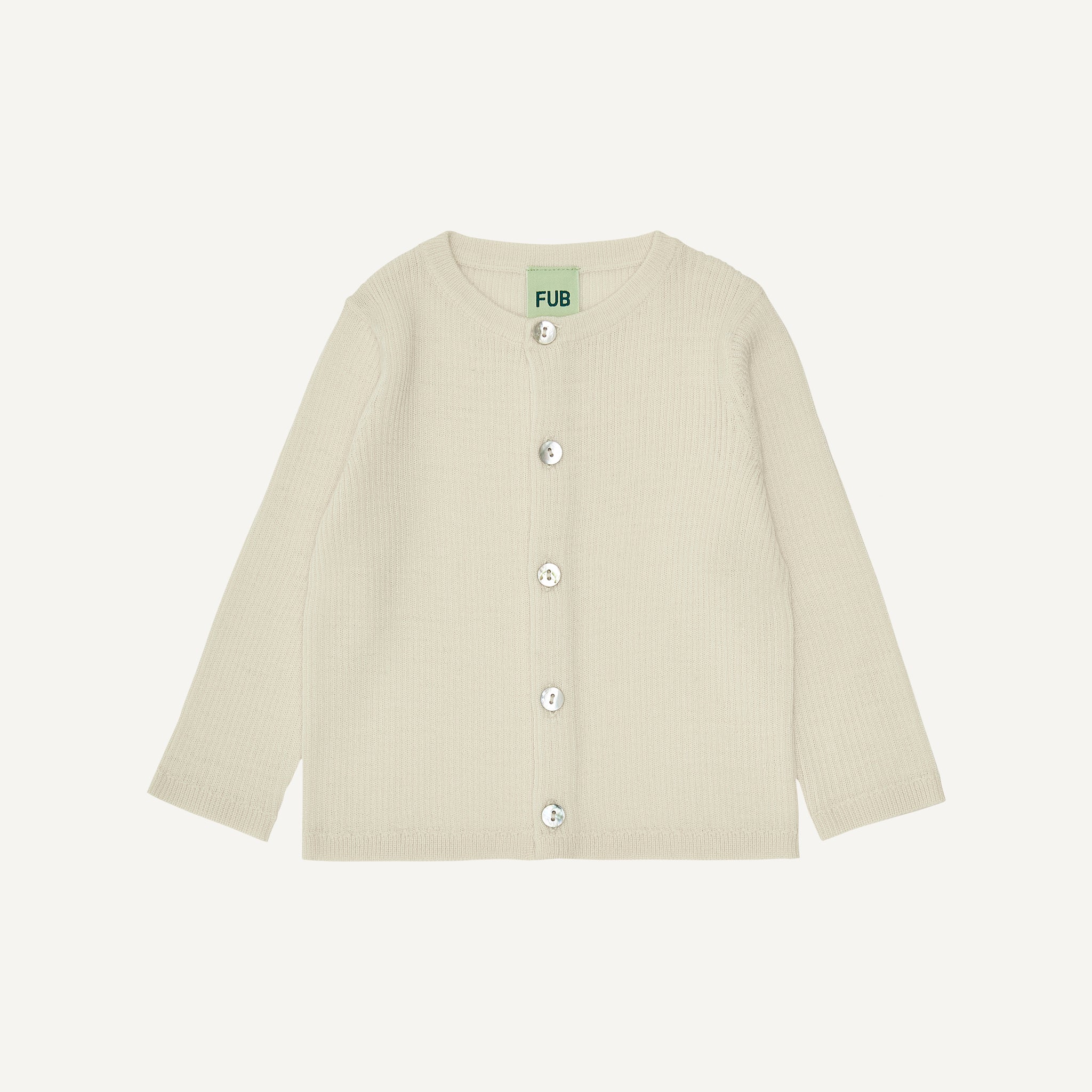FUB BABY RIBBED CARDIGAN