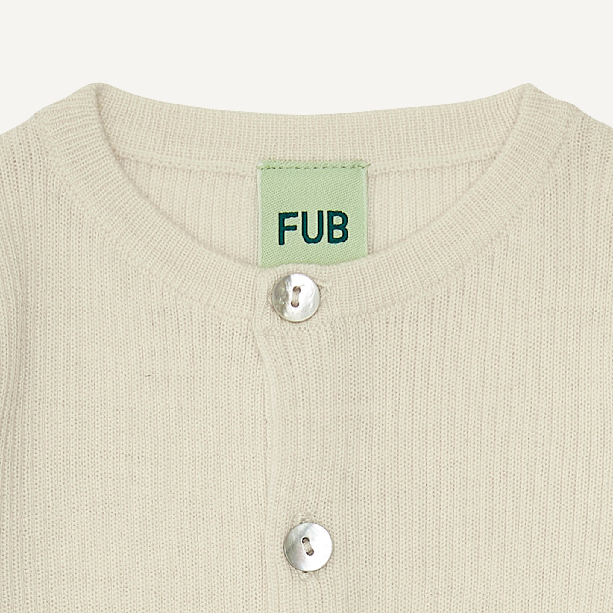 FUB BABY RIBBED CARDIGAN