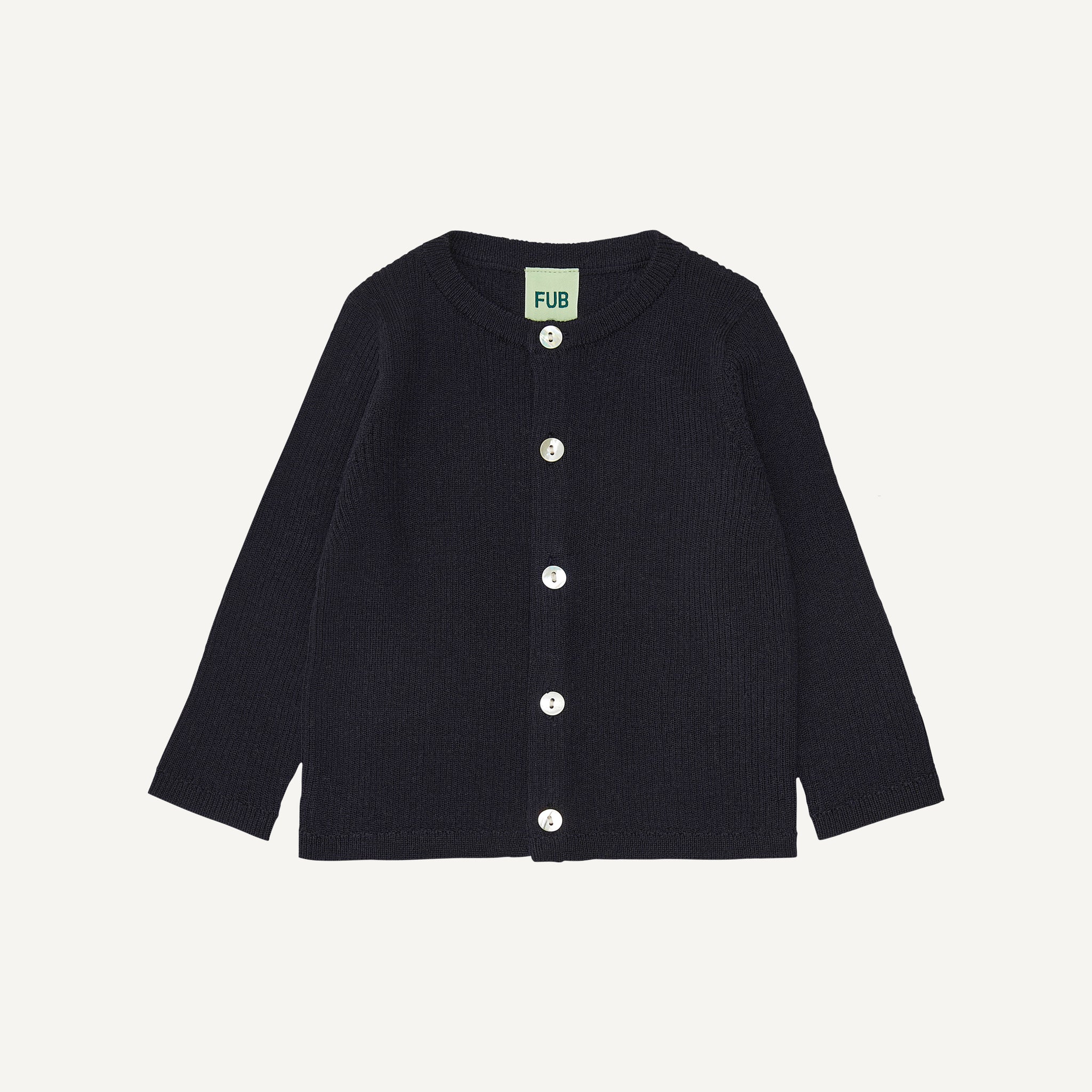 FUB BABY RIBBED CARDIGAN