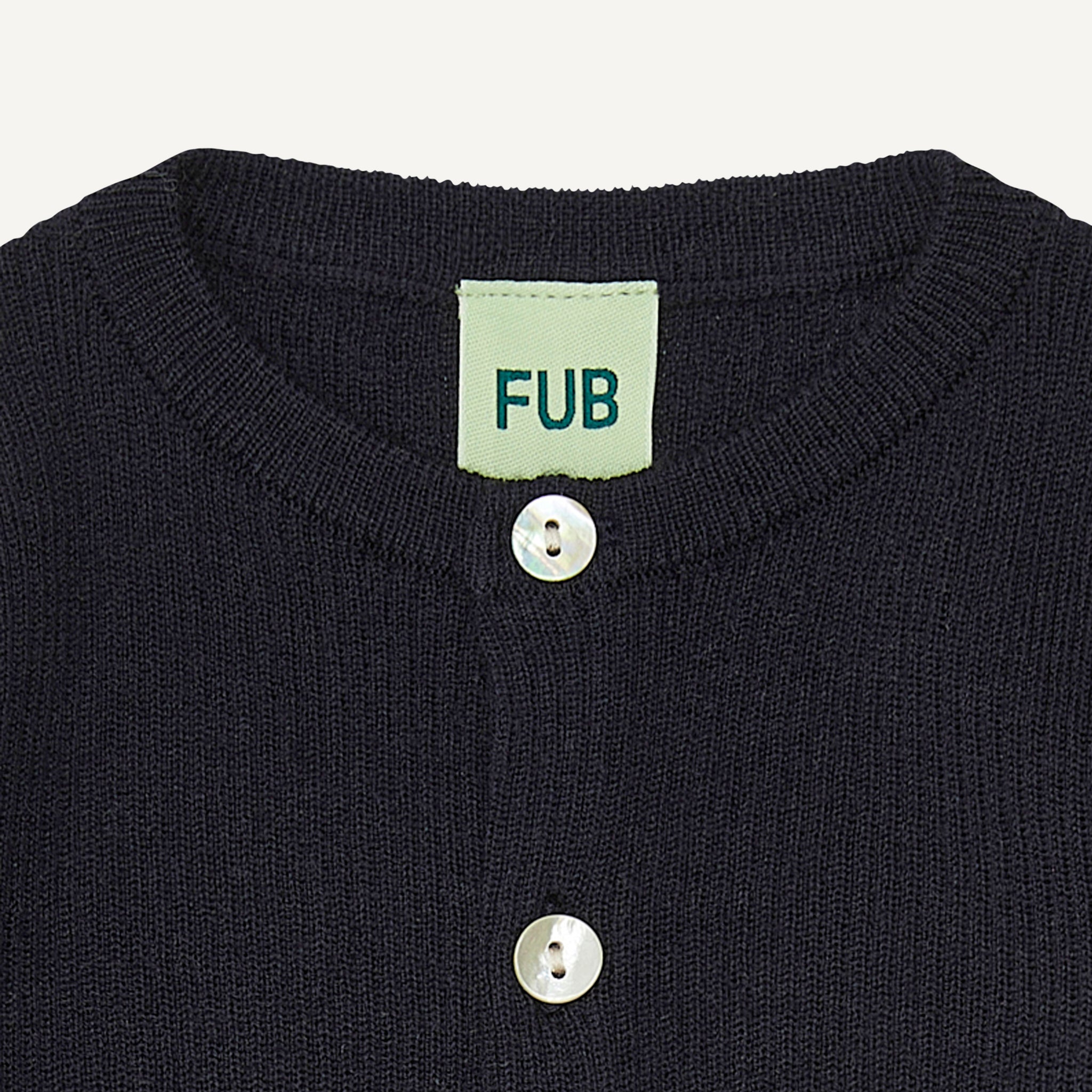 FUB BABY RIBBED CARDIGAN