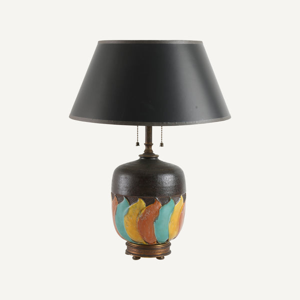 ANTIQUE ART POTTERY LAMP