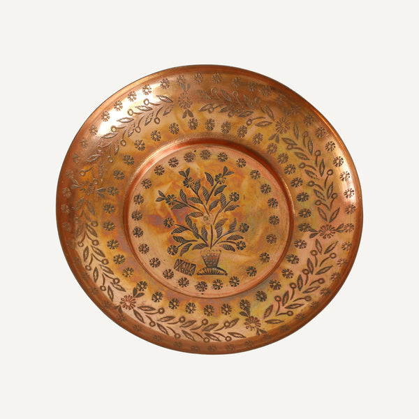 VINTAGE STAMPED COPPER DISH