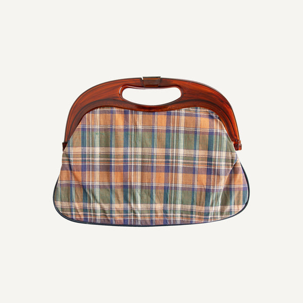 VINTAGE MADRAS PLAID HANDBAG