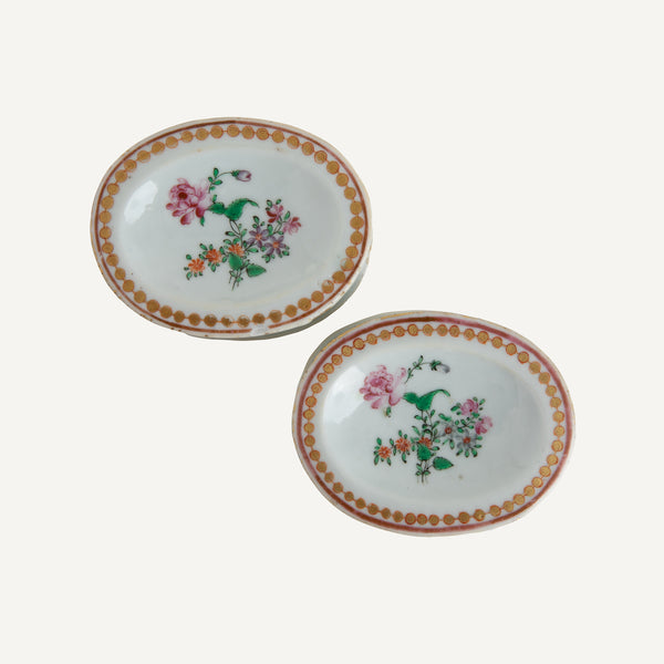 ANTIQUE CHINESE EXPORT PORCELAIN SALT DISHES