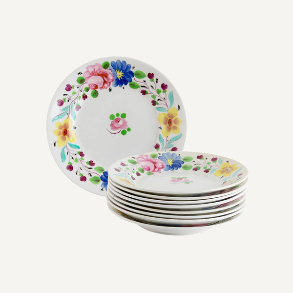 ANTIQUE HAND PAINTED SOFT PASTE PLATES
