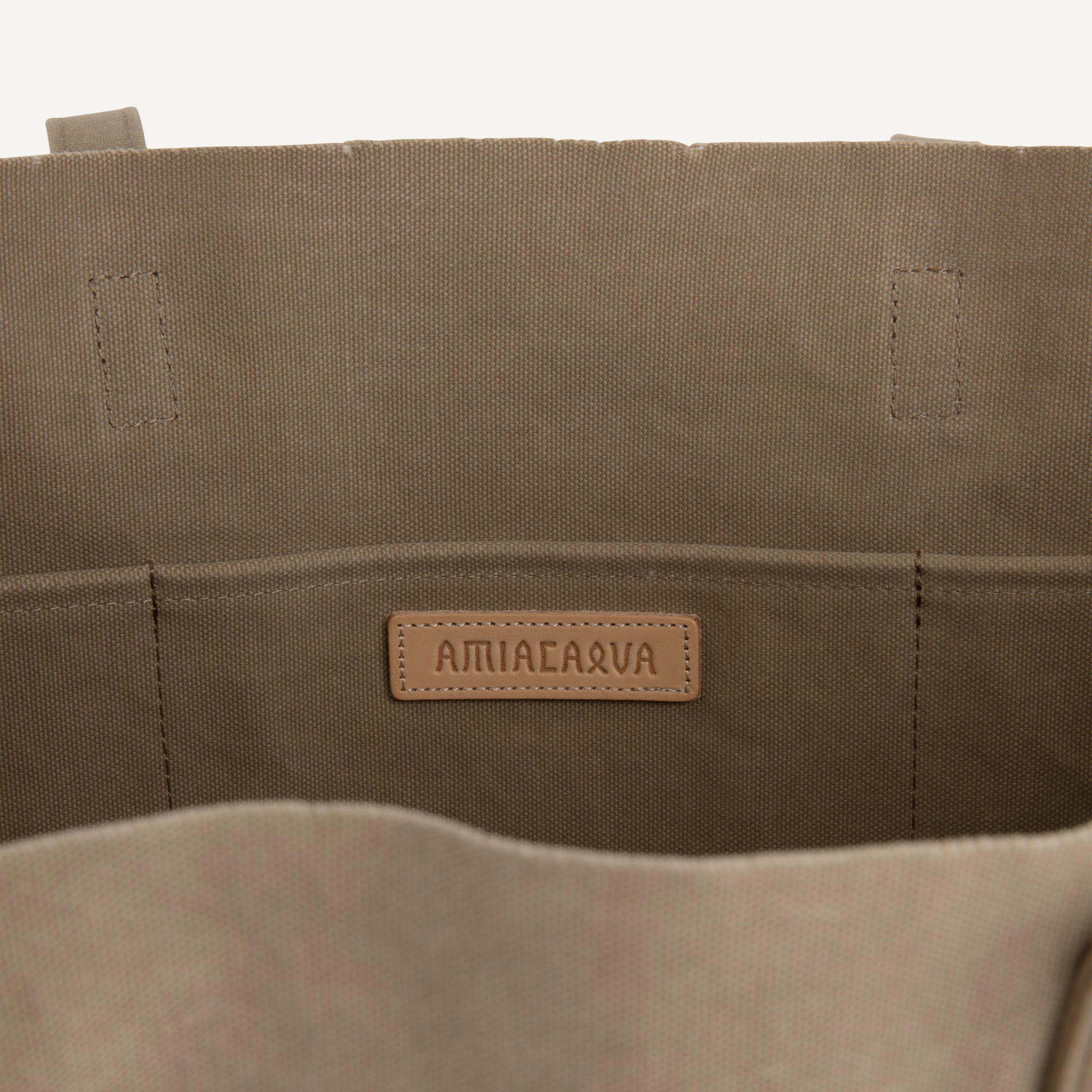 AMIACALVA LARGE WASHED CANVAS TOTE