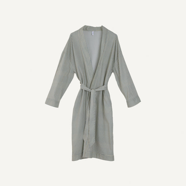 DOMI STRIPED ORGANIC COTTON ROBE